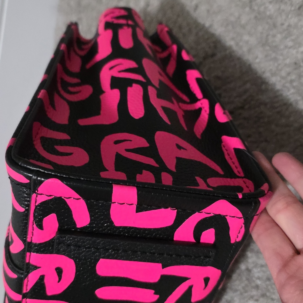 Marc Jacobs x Stephen Sprouse Black and Hot Pink Graffiti The Tote Bag - Picture 8 of 13
